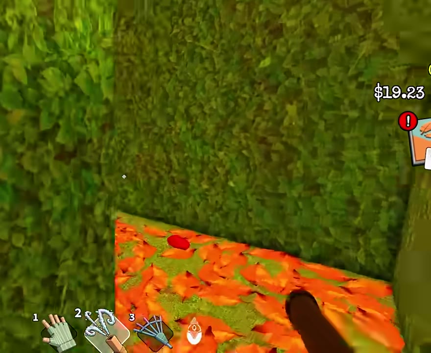 First-person route through the hedge maze